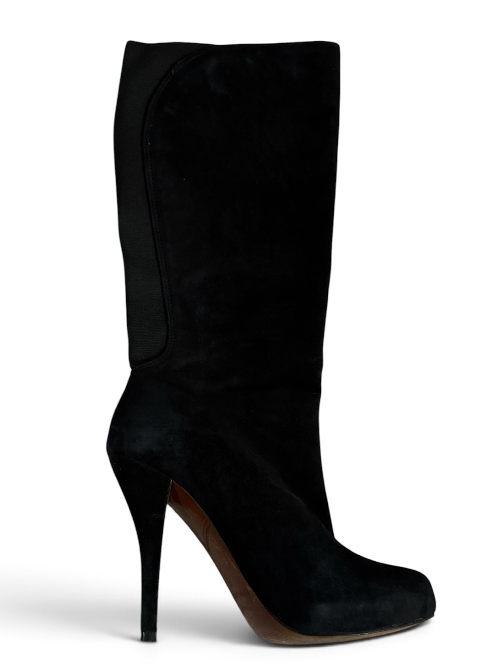 Enzo Angiolini Black Suede High Heel Stiletto Knee High Boots Size 8M